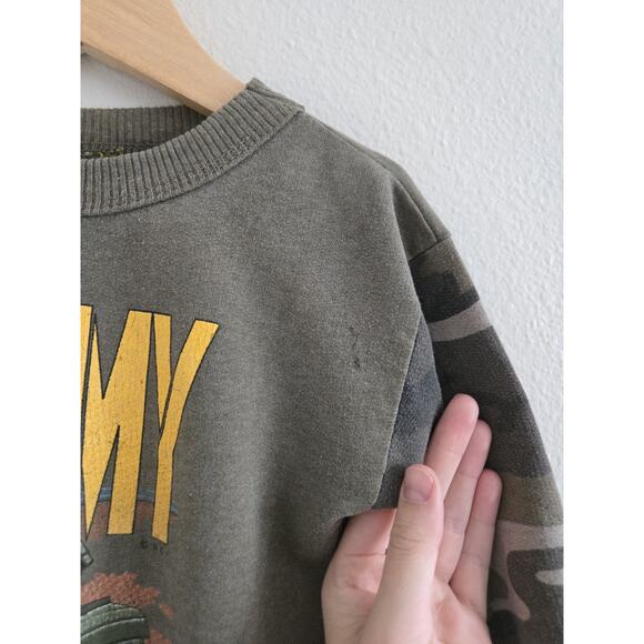 Toddler Vintage Army Camo Crewneck Licensed By SSI - Picture 6 of 7